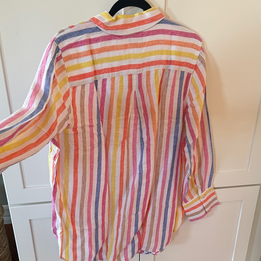NWT Talbots Multicolor Striped Shirt - Picture 5 of 5
